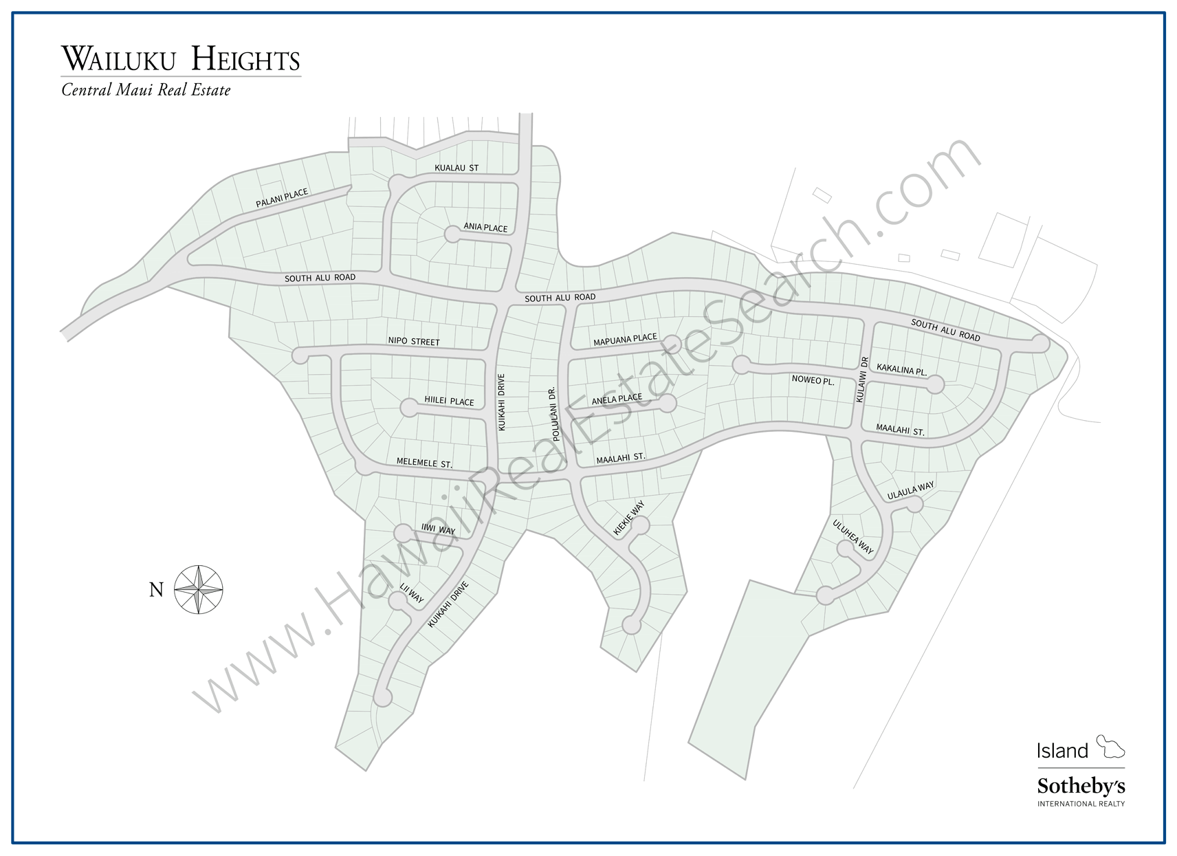 Wailuku Heights Map